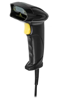 NEDIS barcode scanner laser wired 1D linear USB powered USB 2.0 black (1 of 4)