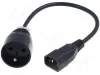 OEM Power adapter 230V for UPS 1x IEC C14 to 1x CEE 7 5 (FR CZ) max.10A length 30 cm