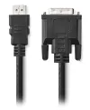 NEDIS cable HDMI - DVI connector HDMI - 24+1 pin plug DVI-D black bulk 3m thumbnail (2 of 2)