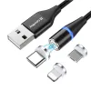 Кабел за зареждане Colorway 3in1 Lightning+MicroUSB+USB-C Magnetic 2.4A Nylon Quick Charge 3.0 1m thumbnail (6 of 6)