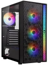 BitFenix ​​dėklas Light ATX 4x120mm RGB ventiliatorius 2xUSB 3.0 USB 2.0 grūdintas stiklas juodas