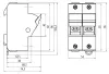 Solarmi OPVP14-2 63A zekeringschakelaar voor fotovoltaïsche DC-scheidingsschakelaar thumbnail (2 of 2)