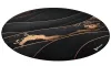 AROZZI Zona Floorpad Black Gold protective floor mat round 121 cm diameter black gold design