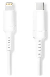 Kabel NEDIS Lightning USB 2.0 Apple Lightning 8-pinowy wtyk USB-C okrągły biały pudełko 1m (1 of 2)