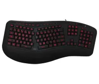 Adesso AKB-150EB gaming kablet tastatur multimedie ergonomisk baggrundsbelyst USB sort amerikansk layout (1 of 3)