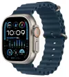 Apple Watch Ultra 2 49mm titanium with ocean blue strap thumbnail (1 of 3)