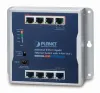 Planet průmyslový plochý switch 8x 1Gb 4x PoE 30 60W 48-56V IP30 -20 60st fanless