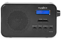 NEDIS Radio portable DAB+ FM 1,3" alimentée par batterie numérique 3,6 W réveil minuterie de sommeil noir (1 of 8)