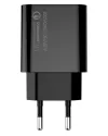 COLORWAY 1x USB e 1x caricatore di rete USB-C 20W 100V-240V Nero thumbnail (2 of 5)