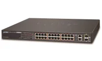 Planet FGSW-2624HPS4 PoE-Schalter 24x 100-TX 2x 1000-T SFP Web SNMP STP RSTP IGMPv2 420W (1 of 1)