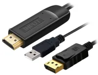 PremiumCord HDMI 2.0 till DisplayPort 1.2-kabel för 4K@60Hz upplösning 2m (1 of 1)